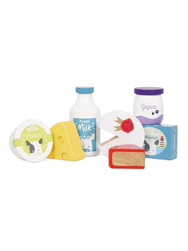 Le Toy Van Cheese and Dairy Wooden Market Crate - Image 4 of 4