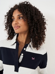 Crew Clothing Company Blue Striped Long Sleeve 100% Cotton Rugby Shirts - Image 4 of 5