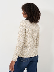 Crew Clothing Company Natural Cassandra Stripe Button Top - Image 2 of 4