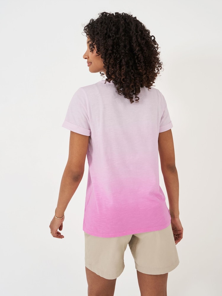 Crew Clothing Pink Ombre 100% Cotton T-Shirt - Image 2 of 5