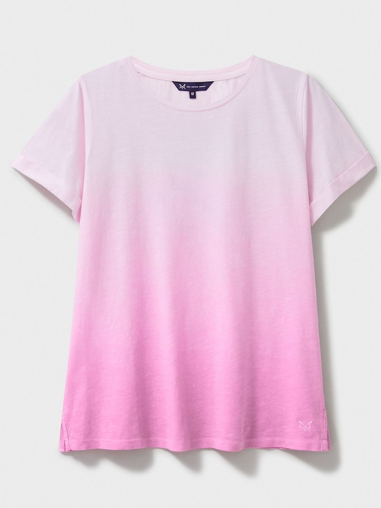 Crew Clothing Pink Ombre 100% Cotton T-Shirt - Image 5 of 5