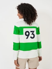 Crew Clothing Company Green Striped Long Sleeve 100% Cotton Rugby Shirts - Image 4 of 7