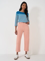 Pink - Crew Clothing gerade geschnittene Cropped-Jeans - Bild 1 von 5