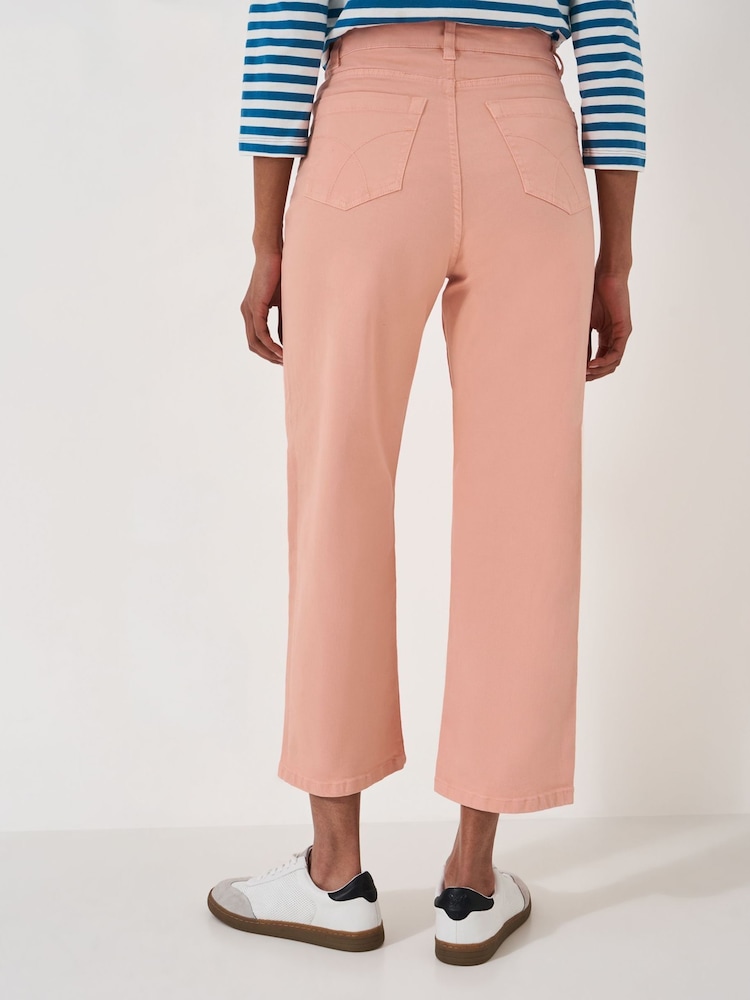 Pink - Crew Clothing gerade geschnittene Cropped-Jeans - Bild 2 von 5