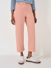 Pink - Crew Clothing gerade geschnittene Cropped-Jeans - Bild 3 von 5