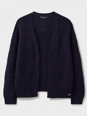 Crew Clothing Blue Tali Stripe Knit Cardigan - Image 5 of 5