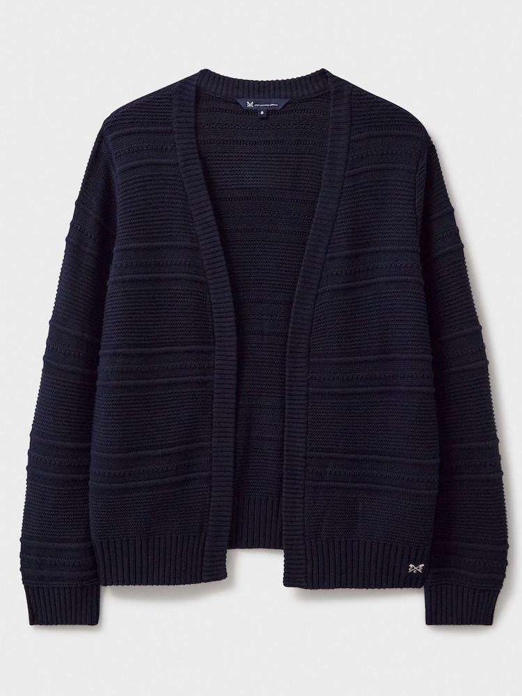 Crew Clothing Blue Tali Stripe Knit Cardigan - Image 5 of 5