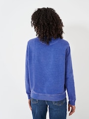 Crew Clothing Company Blue Pigment Dyed Crew Neck Sweatshirt - Image 2 of 5