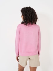 Pink - Crew Clothing Company Pigment Dyed Crew Neck Sweatshirt - Bild 2 von 5