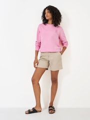 Pink - Crew Clothing Company Pigment Dyed Crew Neck Sweatshirt - Bild 3 von 5