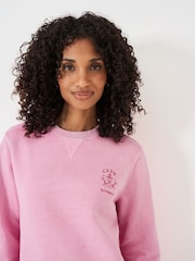 Pink - Crew Clothing Company Pigment Dyed Crew Neck Sweatshirt - Bild 4 von 5