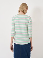 zelena - Crew Clothing Essential črtast vrh iz 100% bombaža - Slika 2 iz 5