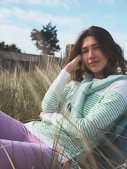 Crew Clothing Cassandra Stripe Button Top - Image 1 of 6