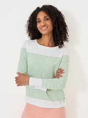 Crew Clothing Cassandra Stripe Button Top - Image 2 of 6