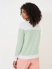 Crew Clothing Cassandra Stripe Button Top - Image 3 of 6