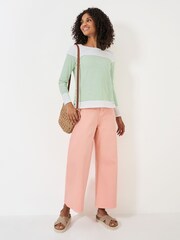 Crew Clothing Cassandra Stripe Button Top - Image 4 of 6