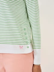 Crew Clothing Cassandra Stripe Button Top - Image 5 of 6