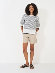 Crew Clothing 100% Bombaž Teksturirana tkanina; progast pulover - Slika 3 iz 5