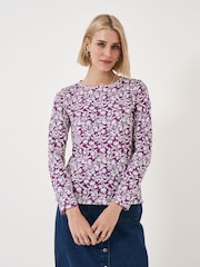 Crew Clothing Company Red Cassandra Stripe Button Top - Image 1 of 5