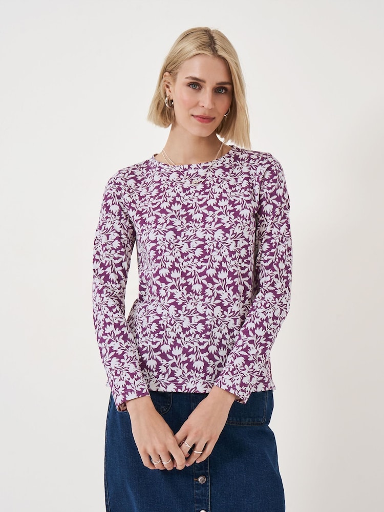 Crew Clothing Company Red Cassandra Stripe Button Top - Image 1 of 5