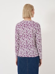 Crew Clothing Company Red Cassandra Stripe Button Top - Image 2 of 5
