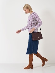 Crew Clothing Company Red Cassandra Stripe Button Top - Image 3 of 5