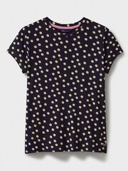 Crew Clothing Blue Printed Jersey Top - Image 5 of 5