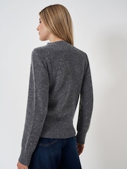 Crew Clothing Company Grey Glitterball Sequin Jumper - Image 2 of 5