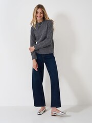 Crew Clothing Company Grey Glitterball Sequin Jumper - Image 3 of 5