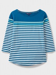 modra - Crew Clothing Essential črtast vrh iz 100% bombaža - Slika 5 iz 5