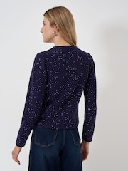 Crew Clothing Company Blue Glitterball Knitted Jacket - Image 2 of 5