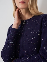 Crew Clothing Company Blue Glitterball Knitted Jacket - Image 4 of 5
