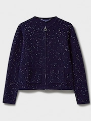Crew Clothing Company Blue Glitterball Knitted Jacket - Image 5 of 5