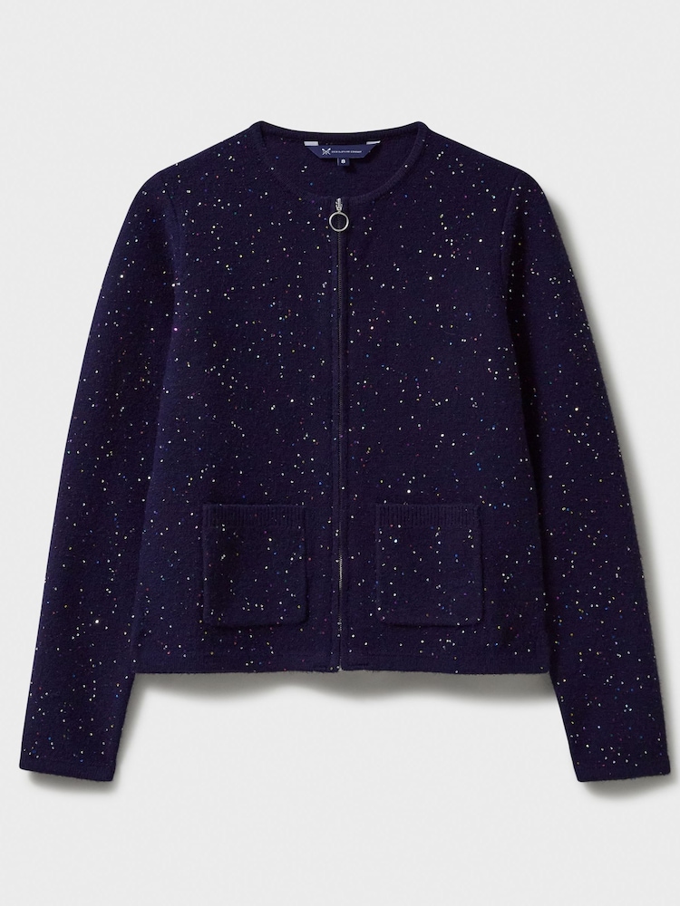 Crew Clothing Company Blue Glitterball Knitted Jacket - Image 5 of 5