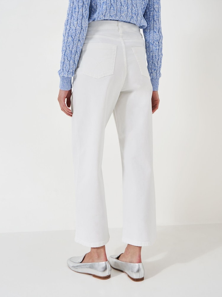 Crew Clothing White Relaxed Cropped Jeans - Image 2 of 5