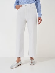 Crew Clothing White Relaxed Cropped Jeans - Image 3 of 5