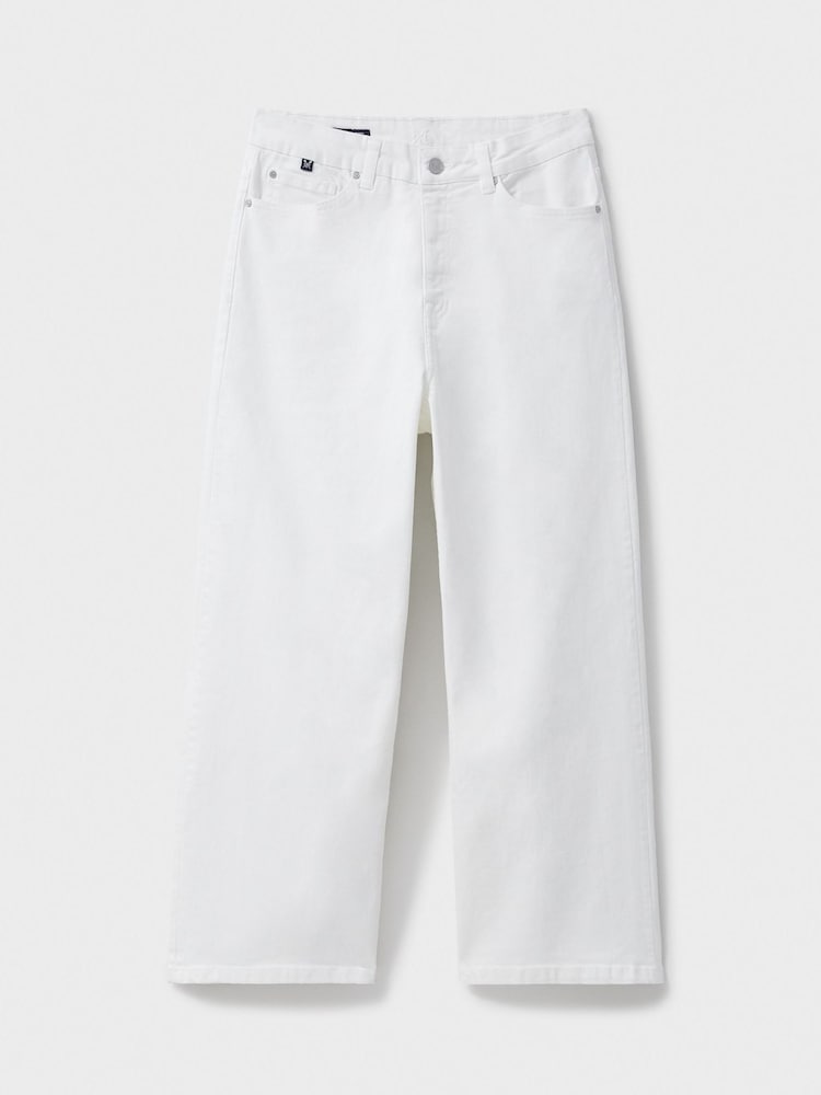 Crew Clothing White Relaxed Cropped Jeans - Image 5 of 5
