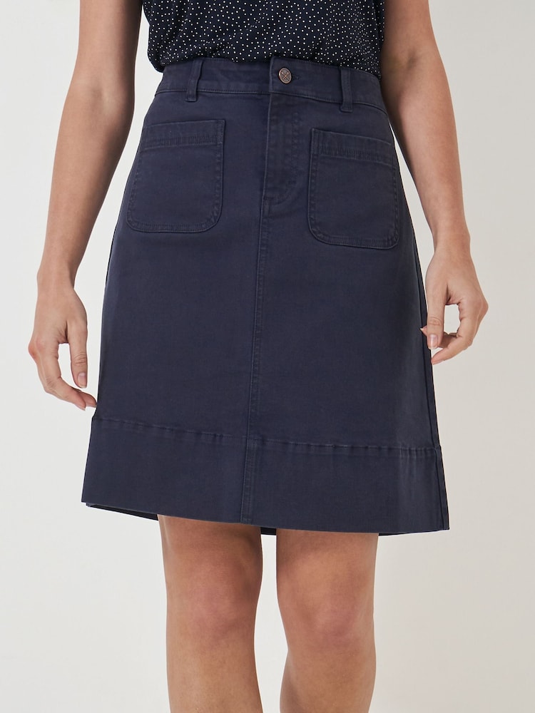 Crew Clothing Company Blue Analee Short Denim Skirt - Image 2 of 5