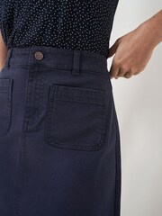 Crew Clothing Company Blue Analee Short Denim Skirt - Image 4 of 5