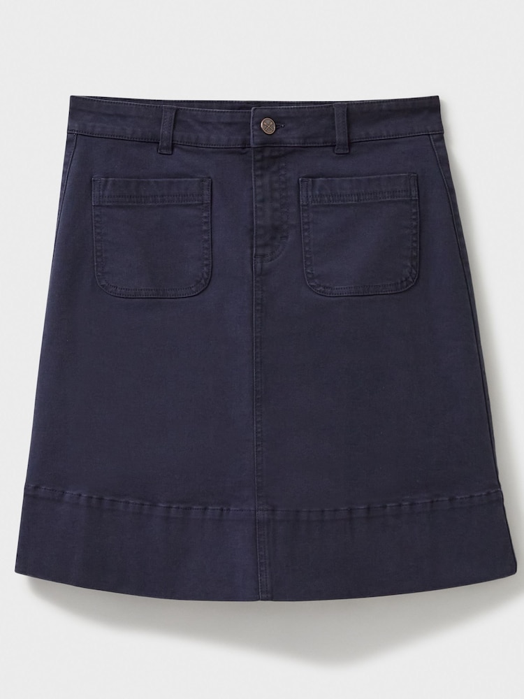 Crew Clothing Company Blue Analee Short Denim Skirt - Image 5 of 5