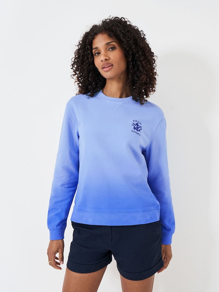 Blau - Crew Clothing Crew Neck 100% Cotton Sweatshirt - Bild 1 von 5