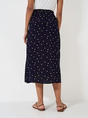 Crew Clothing Blue Amber Flared Midi Skirt - Image 2 of 5