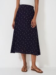 Crew Clothing Blue Amber Flared Midi Skirt - Image 3 of 5