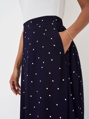 Crew Clothing Blue Amber Flared Midi Skirt - Image 4 of 5