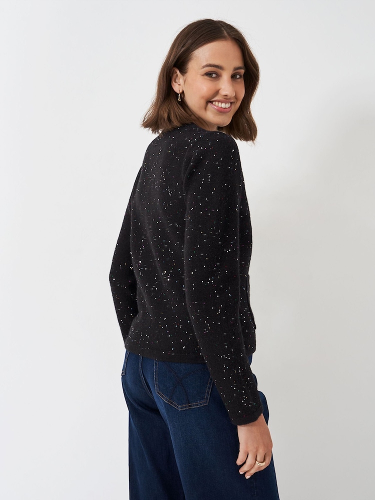 Crew Clothing Company Black Glitterball Knitted Jacket - Image 2 of 5