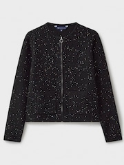 Crew Clothing Company Black Glitterball Knitted Jacket - Image 5 of 5