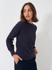 Crew Clothing Company Blue Glitterball Sequin Jumper - Image 1 of 5