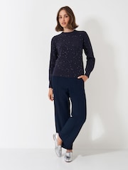 Crew Clothing Company Blue Glitterball Sequin Jumper - Image 3 of 5