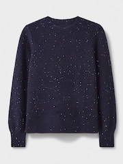 Crew Clothing Company Blue Glitterball Sequin Jumper - Image 5 of 5