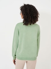 Grün - Crew Clothing Company Pigment Dyed Crew Neck Sweatshirt - Bild 2 von 5